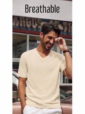 Men's Cream Short Sleeve Tee